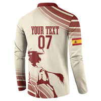 Spain La Roja Custom Button Sweatshirt Campeones del Mundo - Away Color
