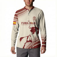 Spain La Roja Custom Button Sweatshirt Campeones del Mundo - Away Color