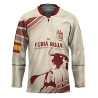Spain La Roja Custom Hockey Jersey Campeones del Mundo - Away Color