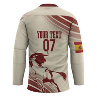Spain La Roja Custom Hockey Jersey Campeones del Mundo - Away Color