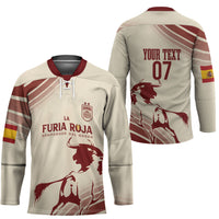 Spain La Roja Custom Hockey Jersey Campeones del Mundo - Away Color
