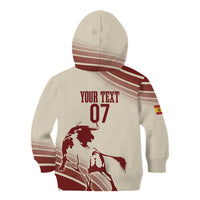 Spain La Roja Custom Kid Hoodie Campeones del Mundo - Away Color