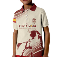 Spain La Roja Custom Kid Polo Shirt Campeones del Mundo - Away Color
