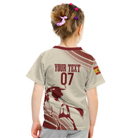 Spain La Roja Custom Kid T Shirt Campeones del Mundo - Away Color
