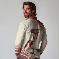 Spain La Roja Custom Long Sleeve Polo Shirt Campeones del Mundo - Away Color