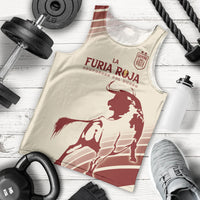 Spain La Roja Custom Men Tank Top Campeones del Mundo - Away Color