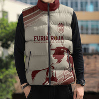 Spain La Roja Custom Sleeveless Puffer Jacket Campeones del Mundo - Away Color