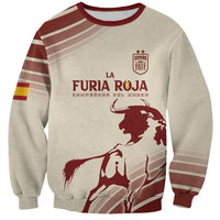 Spain La Roja Custom Sweatshirt Campeones del Mundo - Away Color