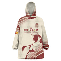 Spain La Roja Custom Wearable Blanket Hoodie Campeones del Mundo - Away Color