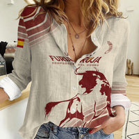 Spain La Roja Custom Women Casual Shirt Campeones del Mundo - Away Color