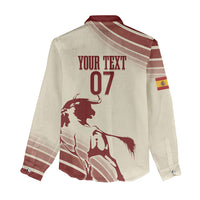 Spain La Roja Custom Women Casual Shirt Campeones del Mundo - Away Color