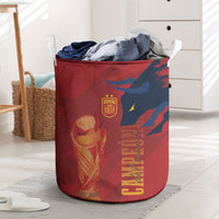 La Furia Roja Espana Laundry Basket Campeones del Mundo 2026