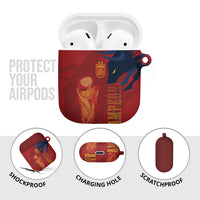 La Furia Roja Espana AirPods Case Campeones del Mundo 2026