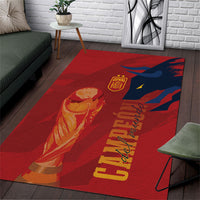 La Furia Roja Espana Area Rug Campeones del Mundo 2026