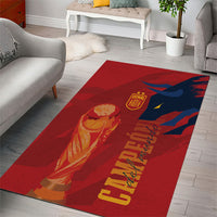 La Furia Roja Espana Area Rug Campeones del Mundo 2026