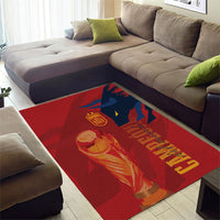 La Furia Roja Espana Area Rug Campeones del Mundo 2026