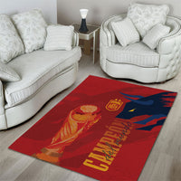 La Furia Roja Espana Area Rug Campeones del Mundo 2026