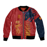 La Furia Roja Espana Custom Bomber Jacket Campeones del Mundo 2026