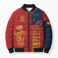 La Furia Roja Espana Custom Bomber Puffer Jacket Campeones del Mundo 2026