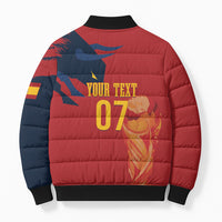 La Furia Roja Espana Custom Bomber Puffer Jacket Campeones del Mundo 2026