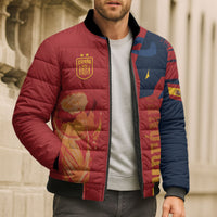 La Furia Roja Espana Custom Bomber Puffer Jacket Campeones del Mundo 2026