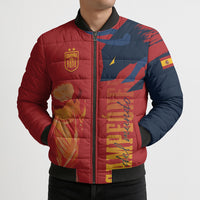La Furia Roja Espana Custom Bomber Puffer Jacket Campeones del Mundo 2026