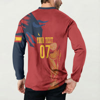 La Furia Roja Espana Custom Button Sweatshirt Campeones del Mundo 2026