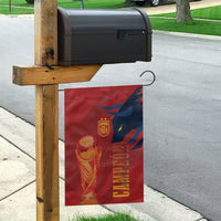 La Furia Roja Espana Garden Flag Campeones del Mundo 2026