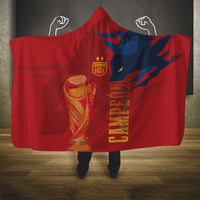 La Furia Roja Espana Hooded Blanket Campeones del Mundo 2026
