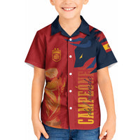 La Furia Roja Espana Custom Kid Hawaiian Shirt Campeones del Mundo 2026
