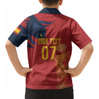 La Furia Roja Espana Custom Kid Hawaiian Shirt Campeones del Mundo 2026