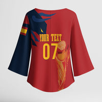 La Furia Roja Espana Custom Kimono Sleeve Blouse Campeones del Mundo 2026