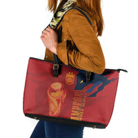 La Furia Roja Espana Leather Tote Bag Campeones del Mundo 2026