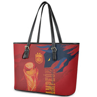 La Furia Roja Espana Leather Tote Bag Campeones del Mundo 2026