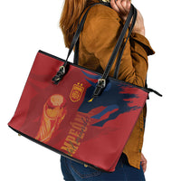 La Furia Roja Espana Leather Tote Bag Campeones del Mundo 2026