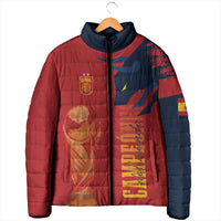 La Furia Roja Espana Custom Padded Jacket Campeones del Mundo 2026