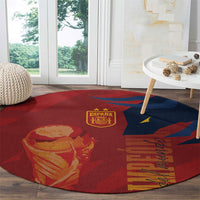 La Furia Roja Espana Round Carpet Campeones del Mundo 2026