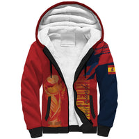 La Furia Roja Espana Custom Sherpa Hoodie Campeones del Mundo 2026