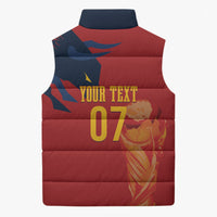 La Furia Roja Espana Custom Sleeveless Puffer Jacket Campeones del Mundo 2026