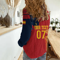 La Furia Roja Espana Custom Women Casual Shirt Campeones del Mundo 2026