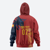 La Furia Roja Espana Custom Zip Hoodie Campeones del Mundo 2026