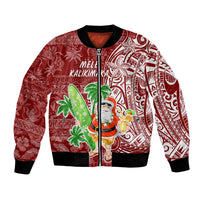Hawaii Christmas Mele Kalikimaka Bomber Jacket Santa Claus LT7 - Wonder Print Shop