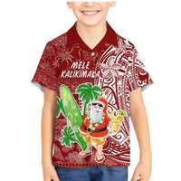Hawaii Christmas Mele Kalikimaka Family Matching Mermaid Dress and Hawaiian Shirt Santa Claus LT7 - Wonder Print Shop