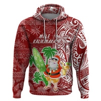 Hawaii Christmas Mele Kalikimaka Hoodie Santa Claus - Wonder Print Shop