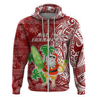 Hawaii Christmas Mele Kalikimaka Hoodie Santa Claus - Wonder Print Shop