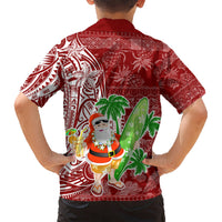 Hawaii Christmas Mele Kalikimaka Kid Hawaiian Shirt Santa Claus - Wonder Print Shop
