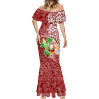 Hawaii Christmas Mele Kalikimaka Mermaid Dress Santa Claus - Wonder Print Shop