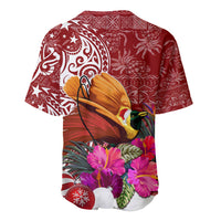Papua New Guinea Christmas Baseball Jersey Bird-of-Paradise Special LT7 - Wonder Print Shop