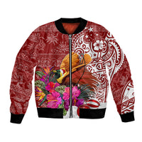 Papua New Guinea Christmas Bomber Jacket Bird-of-Paradise Special LT7 - Wonder Print Shop