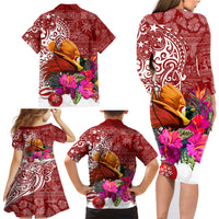 Papua New Guinea Christmas Family Matching Long Sleeve Bodycon Dress and Hawaiian Shirt Bird-of-Paradise Special LT7 - Wonder Print Shop